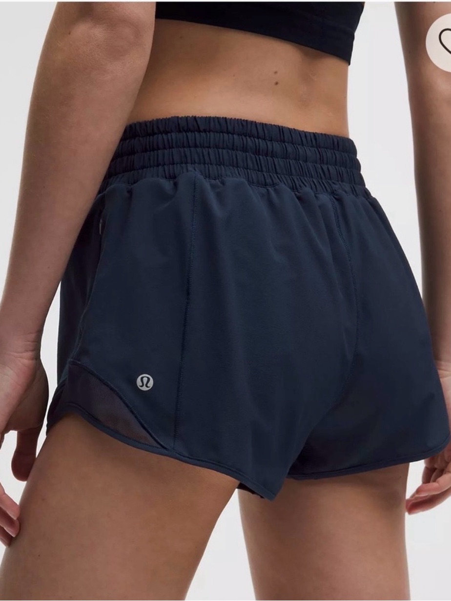 Lululemon Athletica Navy High-Rise Running Shorts Sz 2. Retail &68